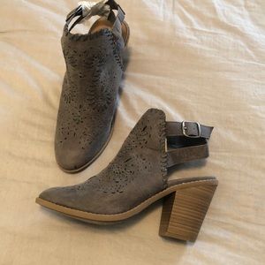Gray booties